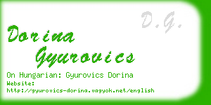 dorina gyurovics business card